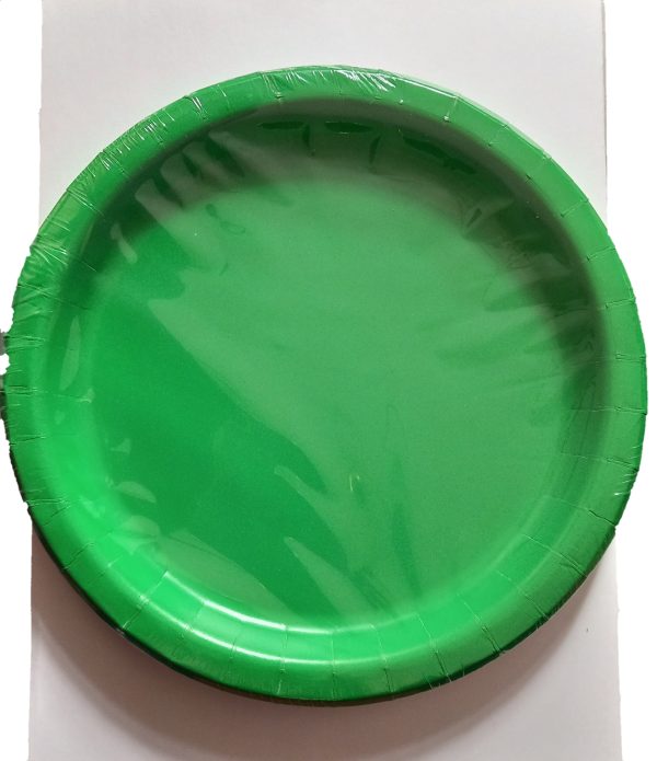 Emerald Green Paper Plates 9"