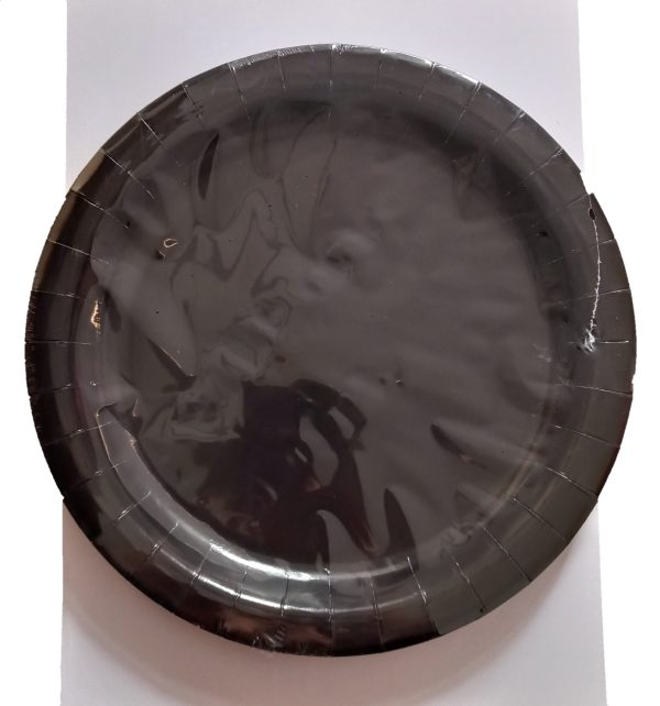 Midnight Black Paper Plates 9"