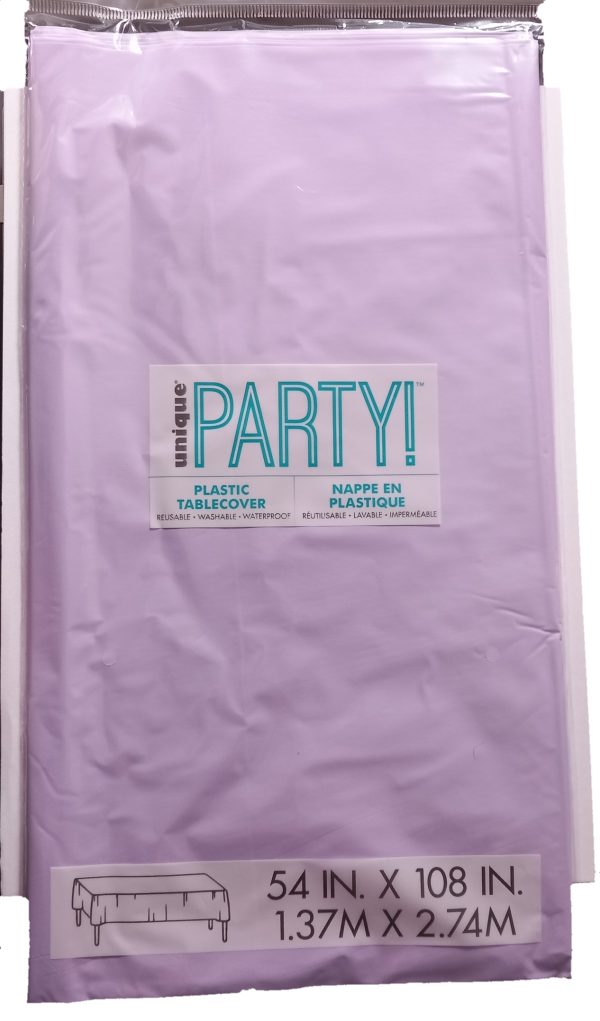 Lavender Rectangle PLastic Tablecover