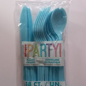 Powder Blue Assorted Cutlery 18pk