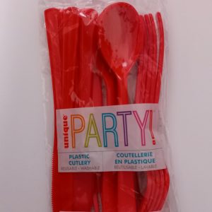 Ruby Red Assorted Cutlery 18pk
