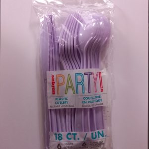 Lavender Assorted Cutlery 18pk