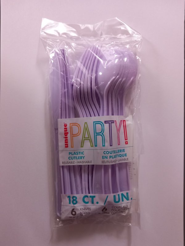 Lavender Assorted Cutlery 18pk