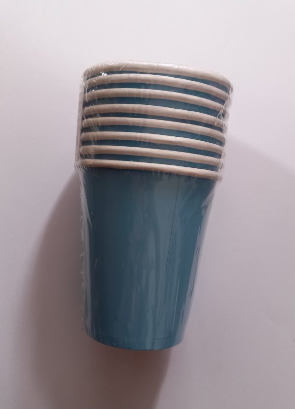 Powder Blue Paper Cups 9oz