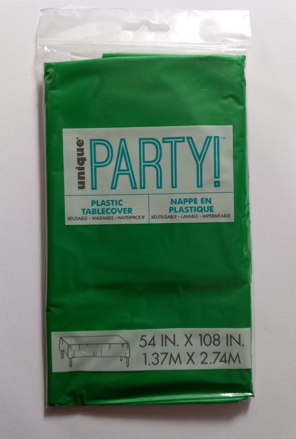 Emerald Green Plastic Tablecover