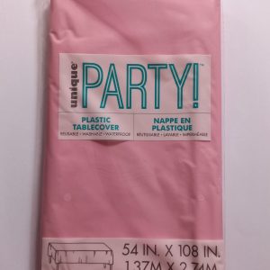 Lovely Pink Rectangle Plastic Tablecover