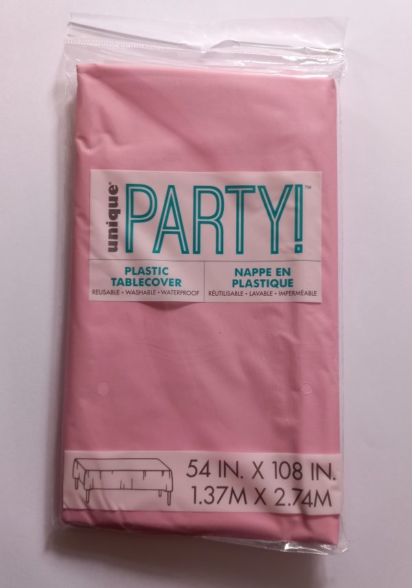 Lovely Pink Rectangle Plastic Tablecover