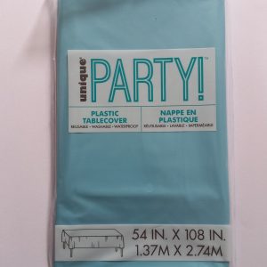Powder Blue Plastic Tablecover